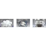 Verschiedene Ansichten eines BOLA Tandem-Magnetrührstabs mit PTFE-Ummantelung und Alnico-5-Kernen im Labor.