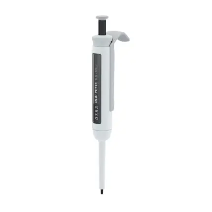 IKA PETTE vario mechanische Einkanal-Pipette 0,5–10 µl mit DLC-beschichtetem Edelstahl-Kolben nach ISO 8655.