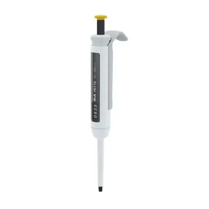 IKA PETTE vario mechanische Einkanal-Pipette 10–100 µl mit DLC-beschichtetem Edelstahl-Kolben nach ISO 8655.