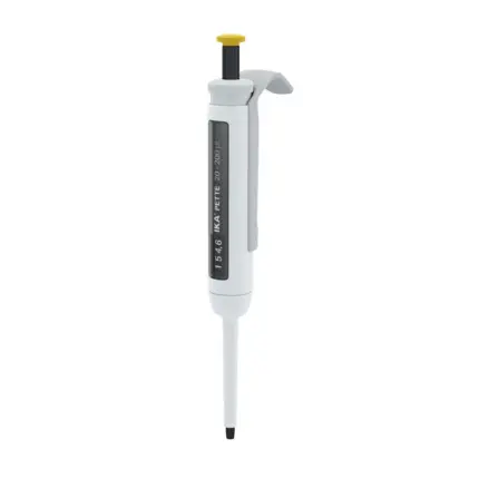 IKA PETTE vario mechanische Einkanal-Pipette 20–200 µl mit DLC-beschichtetem Edelstahl-Kolben nach ISO 8655.