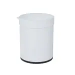 Weißer BOLA Thermo-Becher aus PTFE mit speziellem PTFE-Kohle-Compound-Boden und Ausguss für Labor-Heizplatten.