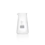 Einzelner DURAN Philipsbecher mit Ausguss (500 ml) aus Borosilikatglas 3.3 in konischer Form für Laboranwendungen.
