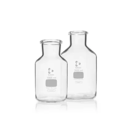 DURAN Mikrobiologie-Weithalsflaschen aus Borosilikatglas 3.3 ungeschliffen in 1000 ml und 2000 ml