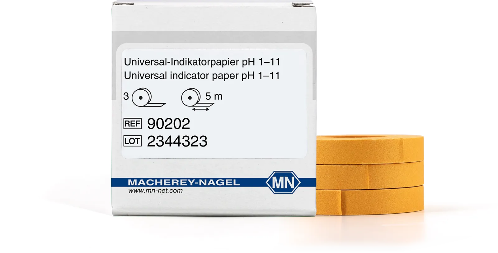 Macherey-Nagel Universal Indikatorpapier pH 1,0-11,0 Nachfuehlpack 90202 Macherey-Nagel Universal Indikatorpapier pH 1,0-11,0 Nachfuehlpack Packung mit Indikatorrollen