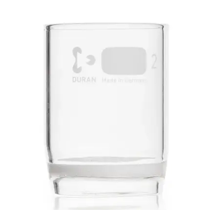 DURAN Gooch-Filtertiegel mit Sinterplatte, 50 ml, Borosilikatglas 3.3, Filtertiegel mit integrierter Sinterplatte in Vorderansicht im freigestellten Format
