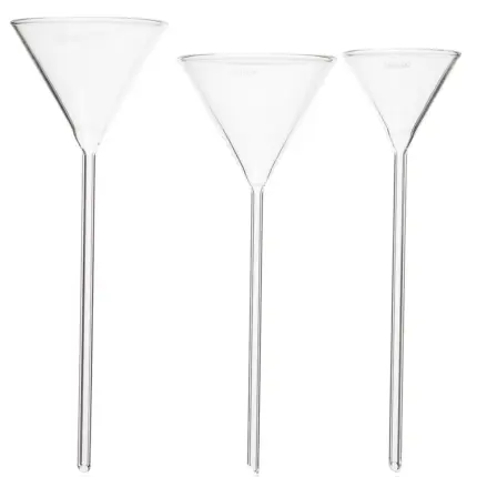 DURAN Trichter mit langem Stutzen (Bunsen-Trichter), verschiedene Größen aus Borosilikatglas 3.3 in Vorderansicht im freigestellten Format